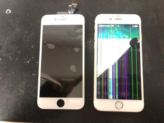 iphone6s液晶破損修理
