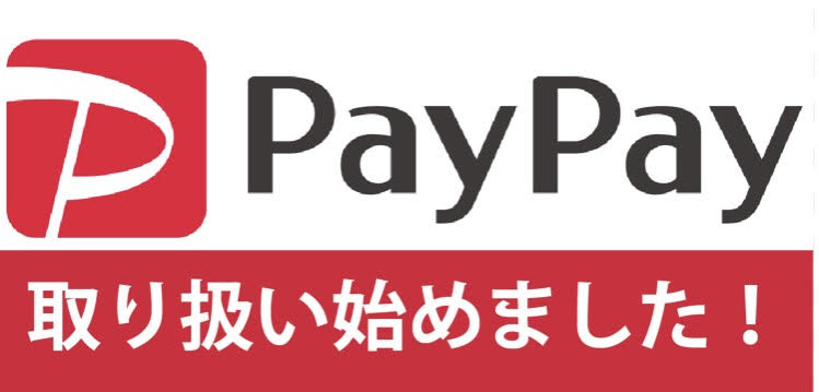 PAYPAYも使えます！！