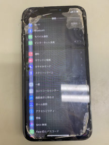 iPhoneXR 液晶故障 ガラス割れ　修理 八王子